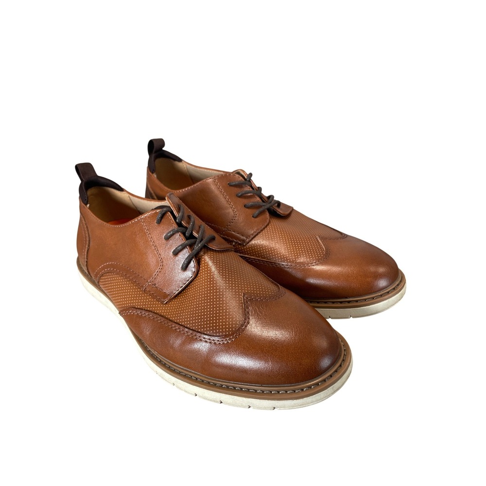 Mix No. 6 Finlee Cognac Brown Wingtip Oxford Shoe Mens 7.5M Hybrid Dress Sneaker